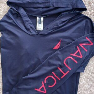 Nautica Men's Lightweight Hoodie Sports Pullover Long Sleeves Blue Size XL